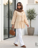 مانتو زنانه عروسکی وال ژاکارد مدل آیسل تا سایز ۴۸