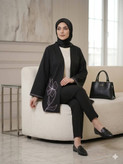 مانتو زنانه گلدوزی کرپ مازراتی مدل آیماز
