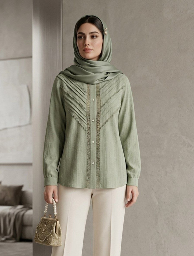شومیز زنانه مجلسی مدل لیان تا سایز ۵۸