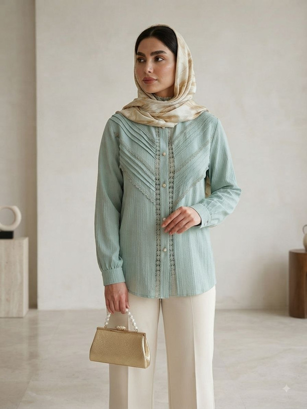 شومیز زنانه مجلسی مدل لیان تا سایز ۵۸