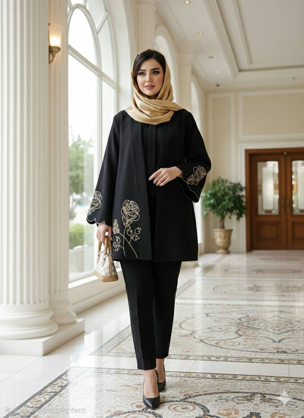مانتو زنانه کرپ مازراتی مدل ویان 2 تا سایز ۵۸