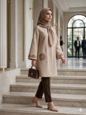 مانتو زنانه شانتون اسلپ مدل خورشید تا سایز ۵۶