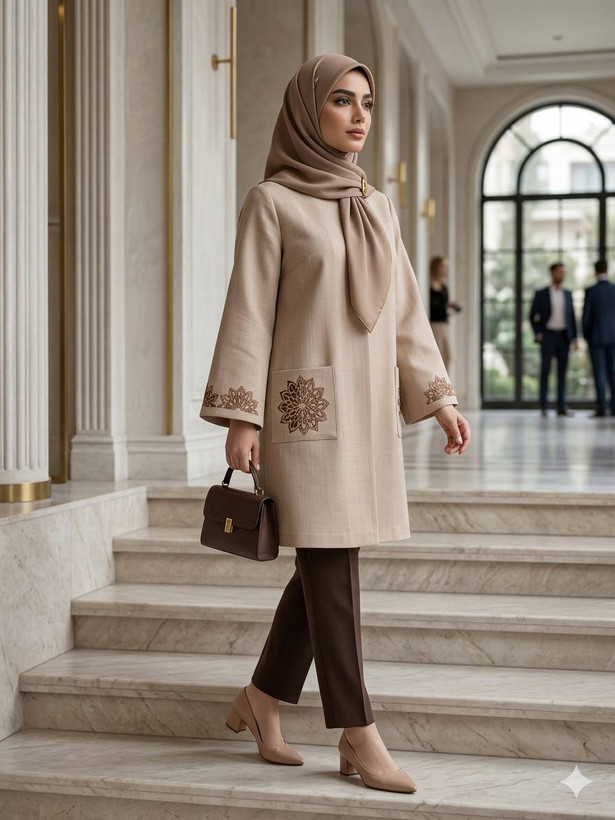 مانتو زنانه شانتون اسلپ مدل خورشید تا سایز ۵۶
