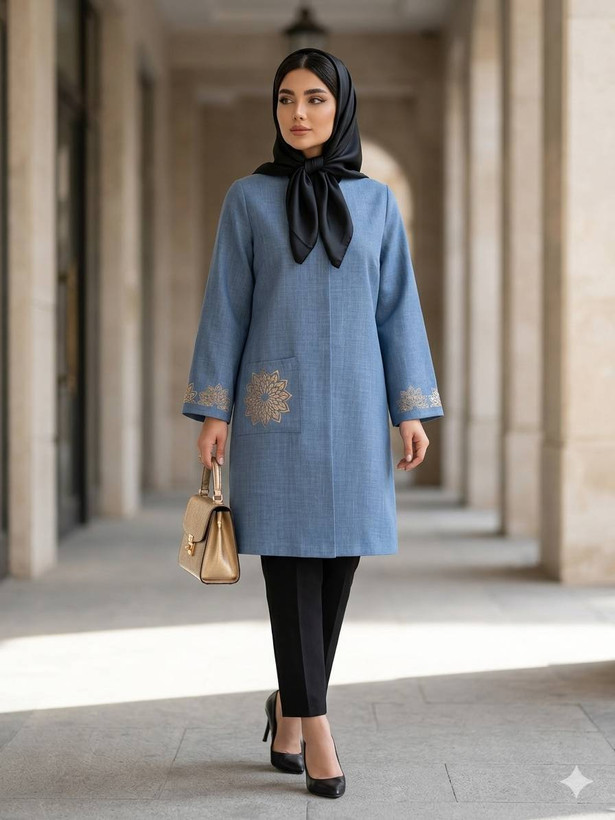 مانتو زنانه شانتون اسلپ مدل خورشید تا سایز ۵۶