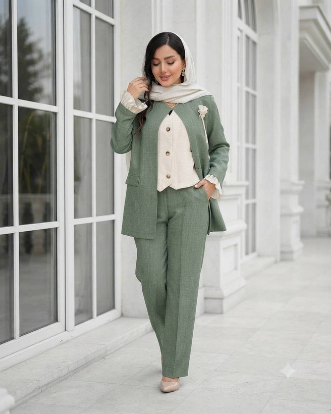 سه تیکه زنانه چنار تا سایز ۵۴