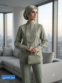 شومیز زنانه مجلسی مدل آیجان کرپ آیوا تا سایز ۵۶