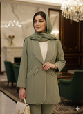 مانتو زنانه کتی مزونی مدل أبان کرپ مازراتی