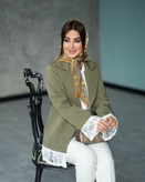 مانتو زنانه کتی مزونی مدل الیماز کرپ مازراتی