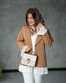 مانتو زنانه کتی مزونی مدل الیماز کرپ مازراتی