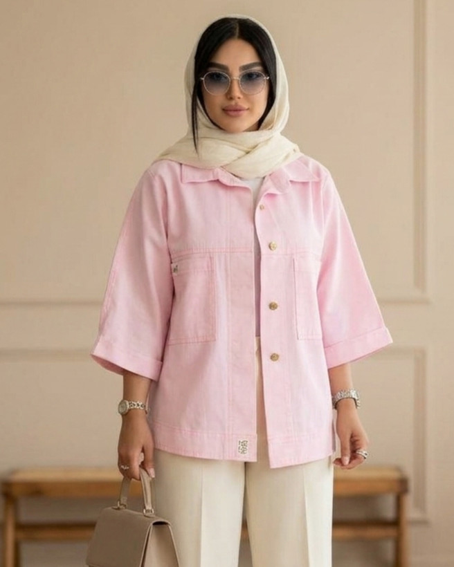 شومیز زنانه لینن مدل لارا تا سایز ۵۰